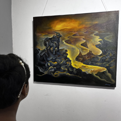 Bryn's colourful skateboard